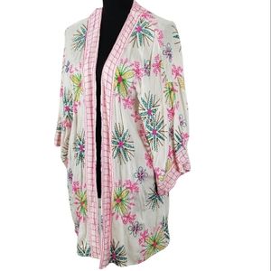 Tolani one size embroidered boho kimono / swim cover up NWT